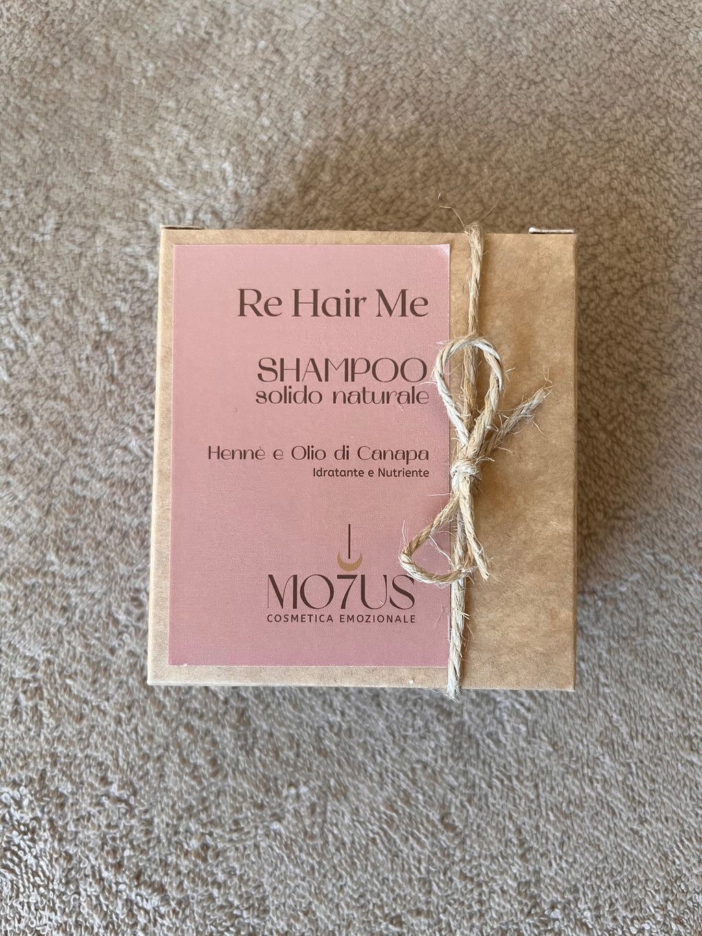 ReHairMe - Shampoo solido naturale - Hennè e Olio di Canapa - Idratante e Nutriente